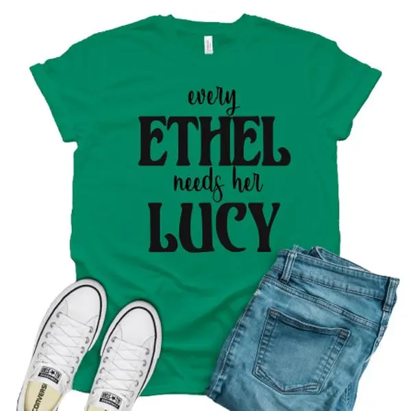 Lucy and Ethel Matching Best Friend Shirts I Love Lucy Retro TV Show Friendship Tee
