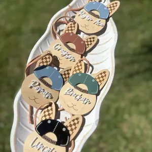 Easter tag for boys, checkered Easter tag