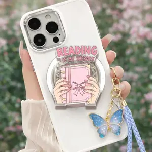 Reading Therapy Book Lover Accessory Kindle Accessories Phone Holder PopSocket Phone Grip Magnetic Pop Socket Phone Grip