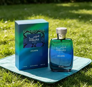 Hawas For Him Atlantis Eau de Parfum for Men 100ML/3.38 fl oz, Fresh Modern Aquatic Woody Scent Spray, Crisp Clean Masculine Fragrance, Long Lasting Daily Arabian Cologne, Ideal for Office, Outdoor & Premium Gifting