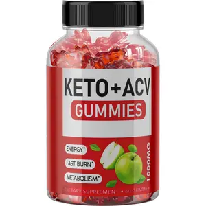 Apple Cider Keto ACV Gummies - 100% Natural Ingredients, Healthy Snack, 1000mg, Energy Boost, Fast Burn, Metabolism Support, 60 Gummies