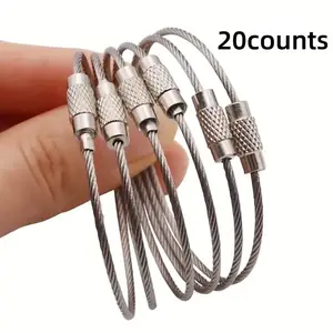 Stainless steel keychain ring, heavy metal keychain, large keychain for outdoor camping, multi-purpose keychain accessories, ideal Christmas gift