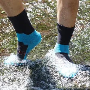 Waterproof socks medium tube ski socks cycling camping sports wading water breathable warm outdoor rain socks for men and women compression
