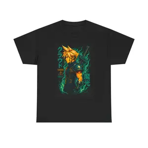 Cloud: Blade of Fate FF7 Unisex Tee Shirt, Final Fantasy VII Fan Shirt, Video Game Graphic Tee, Gamer Gift, Anime Tee, Fantasy Tee
