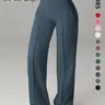【Black Friday】Women's Plain Loose Straight Leg Pants, High Waist Sporty Casual Sweatpants with Pockets, Daily Wear, Breathable Athleisure Bottoms (Fits Small - Size Up Recommended)