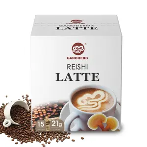 Ganoherb Mushroom Latte Coffee, Containing 6 Adaptogens, Gluten-Free, Boosts Energy, Concentration, Without Additives, With A Rich And Delicious Taste. 11.1 Ounces (15 Servings) summervibes