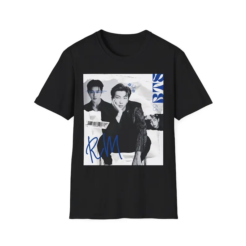 RM Inspired T-Shirt | Namjoon Aesthetic Kpop Shirt | Soft Leader Vibe Tee | 2025 Fandom Drop | Unisex Fit | Available in 5 Colors