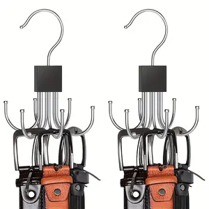 multi-functional rotating 6 hook hangers: coats, hats, scarves, wardrobe storage and finishing - door hooks - bag storage hooks - polished wooden surfaces, multi-purpose hooks