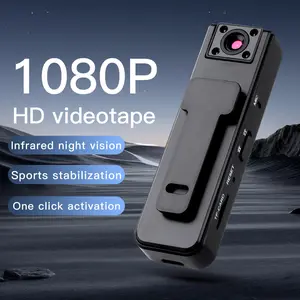 1080p HD Body Camera with Audio Video Recording Camcorder NightVision 180° Rotatable Lens Motion Detection 500mAh Battery for Sports Police Delivery Cycling
