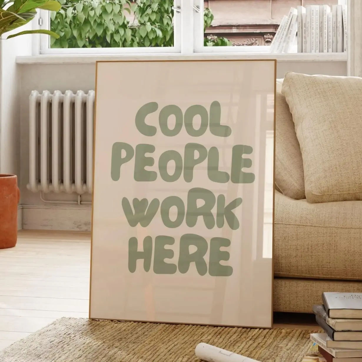 Motivational Poster , Cool People Work Here Print , Dopamine Decor, Office Desk Decor, Corporate Gift, Trendy Wall Art  | Framless Poster O
