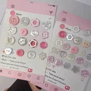 20 Piece Colorful Button Set for DIY Clothing, Sweaters, Handmade Crafts Decoration, Random Styles, Perfect for Crafting Projects