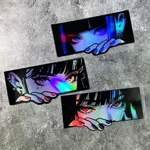 Anime Girl Pattern Car Sticker, Waterproof & Durable Vinyl Sticker, Motorcycle Stickers Suitable for Motorcycle Fuel Tank, Windshield, Car Rear Window, Triangle Window, Electric Scooter
