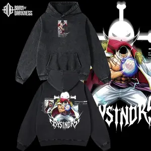 BOD - Edward Newgate Whitebeard One Piece Vintage Unisex Oversize Washed Cotton T-shirt Hoodie, Anime Graphic Tee, Manga Anime Lover, Anime Merch Fan, Outfits Men, Boys Merch Top