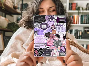 Morally Grey Dark Romance Sparkly Kindle Insert for Clear Case, Glitter Overlay Kindle Paper Insert, Bookish Kindle Accessory