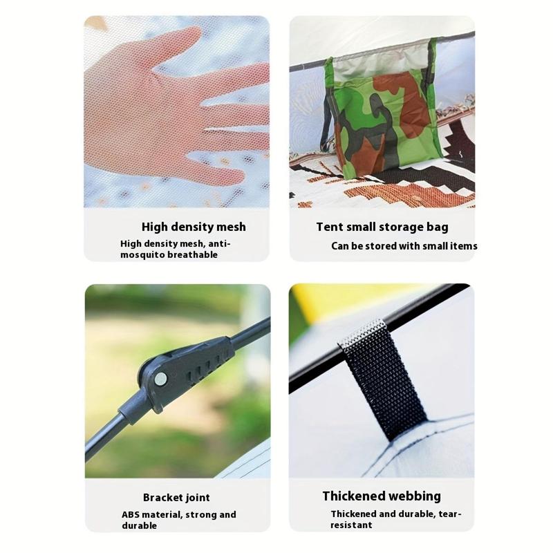 PAKICETUS Gold Outdoor Shelter Automatic Pop-Up Tent, Sunshade, Portable Camping Tent for Travel, Beach, Fishing, 2-3/3-4 Person Waterproof Sun & Rain Protection