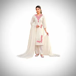 Women's Roman Silk Kurta Set, Womenswear Casual Dress with Lined Kurta Elegance Style