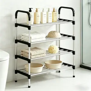 4-Tier Dust-Proof Shoe Rack – Space-Saving Shoe Cabinet for Bathroom, Living Room, Entryway & Bedroom Storage