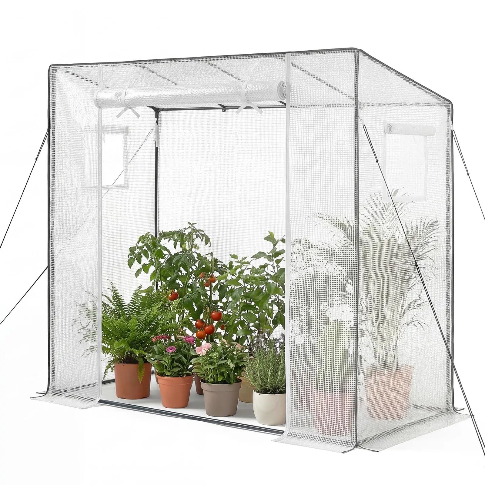 【SummerFinds】VEVOR Walk-in Greenhouse, 76.8" x 30.3" x 66.1" Greenhouse for Outdoors with Windows, PE Cover, Roll-Up Zipper Door, Walk in Green House Kit, Portable Plant Garden Hot House for Backyard, Outside