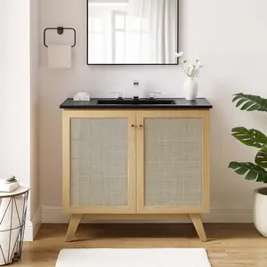 Modway Soma 36” Bathroom Vanity in Oak Black