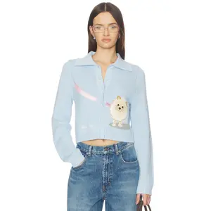 House of Sunny Pom Pom Tripper Cardigan in Sky Blue House of Sunny Pom Pom Tripper Cardigan in Sky Blue