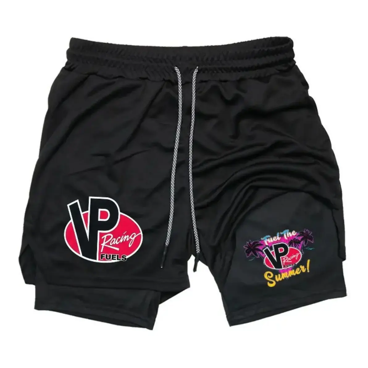VP Racing Fuel The Summer Graphic Shorts, Athletic Wear Shorts, Regular Fit Casual Comfy Breathable Shorts for Daily Wear, Men's Shorts for Summer