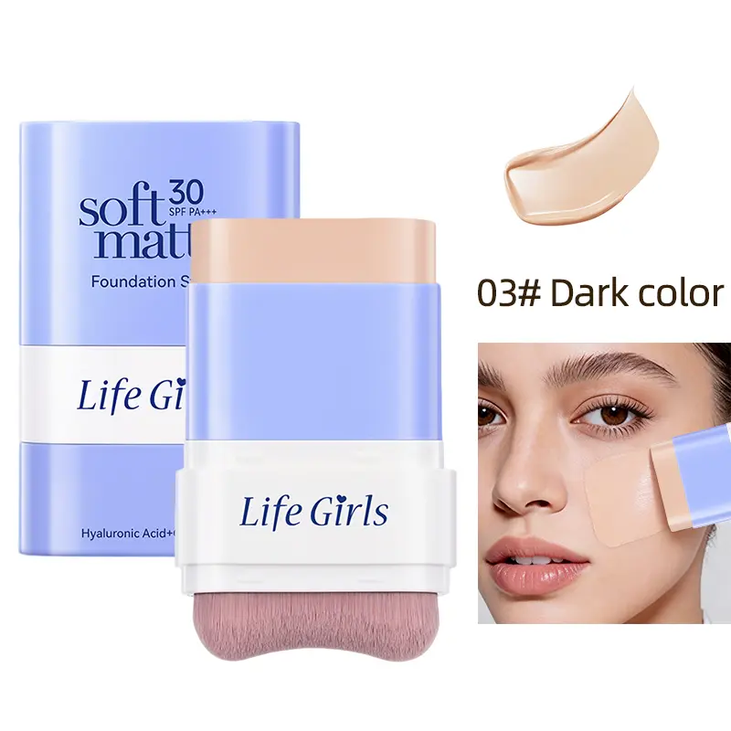 Dual-Ended Concealer & Foundation Stick — A Long-Lasting, 2-In-1 Foundation And Concealer Product (Includes A Brush Tip); Features A Smooth Texture And High Coverage (Effectively Conceals Dark Circles And Blemishes).