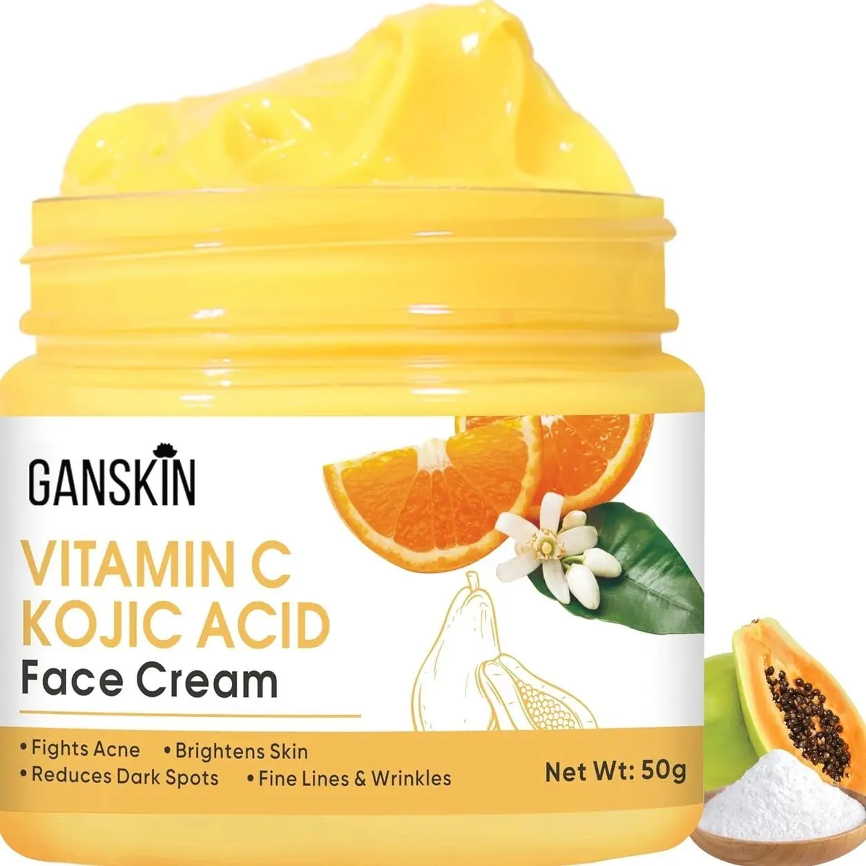 Kojic Acid Cream – Skin Brightening Cream for Dark Spots & Uneven Tone – For Face & Body, Including Intimate Areas – Kojic Acid Lotion for a Brighter, Radiant Look