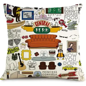 Funny TV Show Fans Lovers Merchandis Throw Pillow Cover, Merch Gifts for Women Man Girls Birthday Pillowcase,Home Bedroom Living Room Decor, 18 x 18Inch(8Y401)