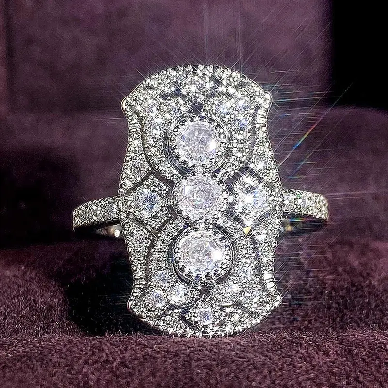 Elegant Rhinestone Decorated Ring, Fashion Accessories for Women for Party, Daily Clothing Decor, Trendy All-match & Exquisite Jewelry for Birthday Gift, Trendy Jewellery Accessories