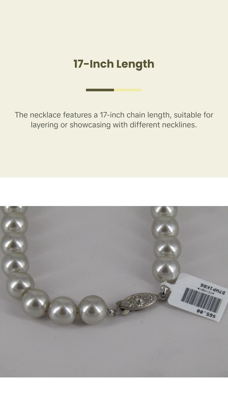 Grey Toned Faux Pearl Necklace