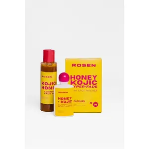 ROSEN Honey Kojic Dark Spot Trio – Brightening Cleanser, Moisturizer + Hyper-Fade Patches | Kojic Acid, Tranexamic Acid & Niacinamide for Hyperpigmentation & Acne Scars | Complete Dark Spot Routine for Melanin-Rich Skin | Black-Owned Skincare