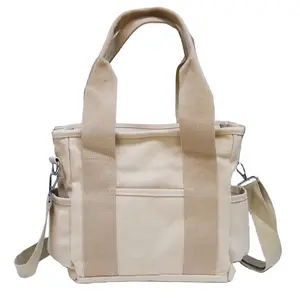 Canvas Multiple Pocket Crossbody Bag for Women and Men - Versatile Tote Handbag with Versatile Design and Comfortable Fit Adjustable Straps