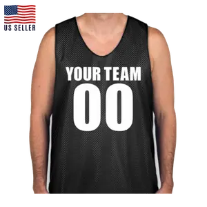 Custom Reversible Basketball Mesh Jersey for Adults – Personalized Tank with Name & Number, Basketball Training Tank
