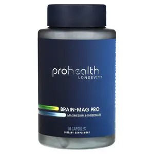 ProHealth Longevity Brain-Mag Pro, Magnesium L-Threonate, 90 Capsules (48 mg per Capsule)