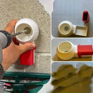 Rotating Nozzle Drill Bit Dust Box, Quick Dump Design, Compatible with Cordless/corded Drills, Ideal for Drilling, Sanding, Grinding