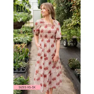 Victoria Rose Floral Tiered Dress