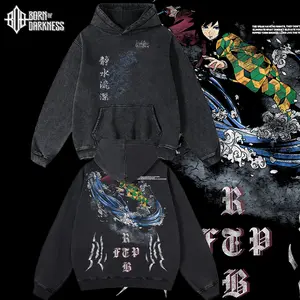 BOD - Tomioka Giyu Demon Slayer Vintage Unisex Oversize Washed Cotton T-shirt Hoodie, Anime Graphic Tee, Manga Anime Lover, Anime Merch Fan, Outfits Men, Boys Merch Top