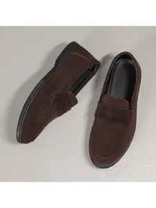 British Style Velvet Loafers for Men, Pu Leather Loafers, Slip-On Comfortable Shoes, Ideal for Commuting and Driving, No Fatigue Footwear