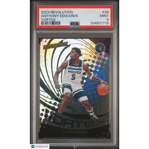 2023 Panini Revolution Vortex #34 Anthony Edwards Timberwolves PSA 9