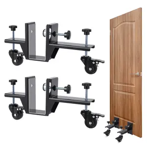 GARVEE 2 Piece Door Installation Kit, 300 Lbs Capacity Heavy Duty Door Dolly for Xxx to Xxx Inches Thick, One-Person Operation, Ideal for Commercial Residential Use, Black