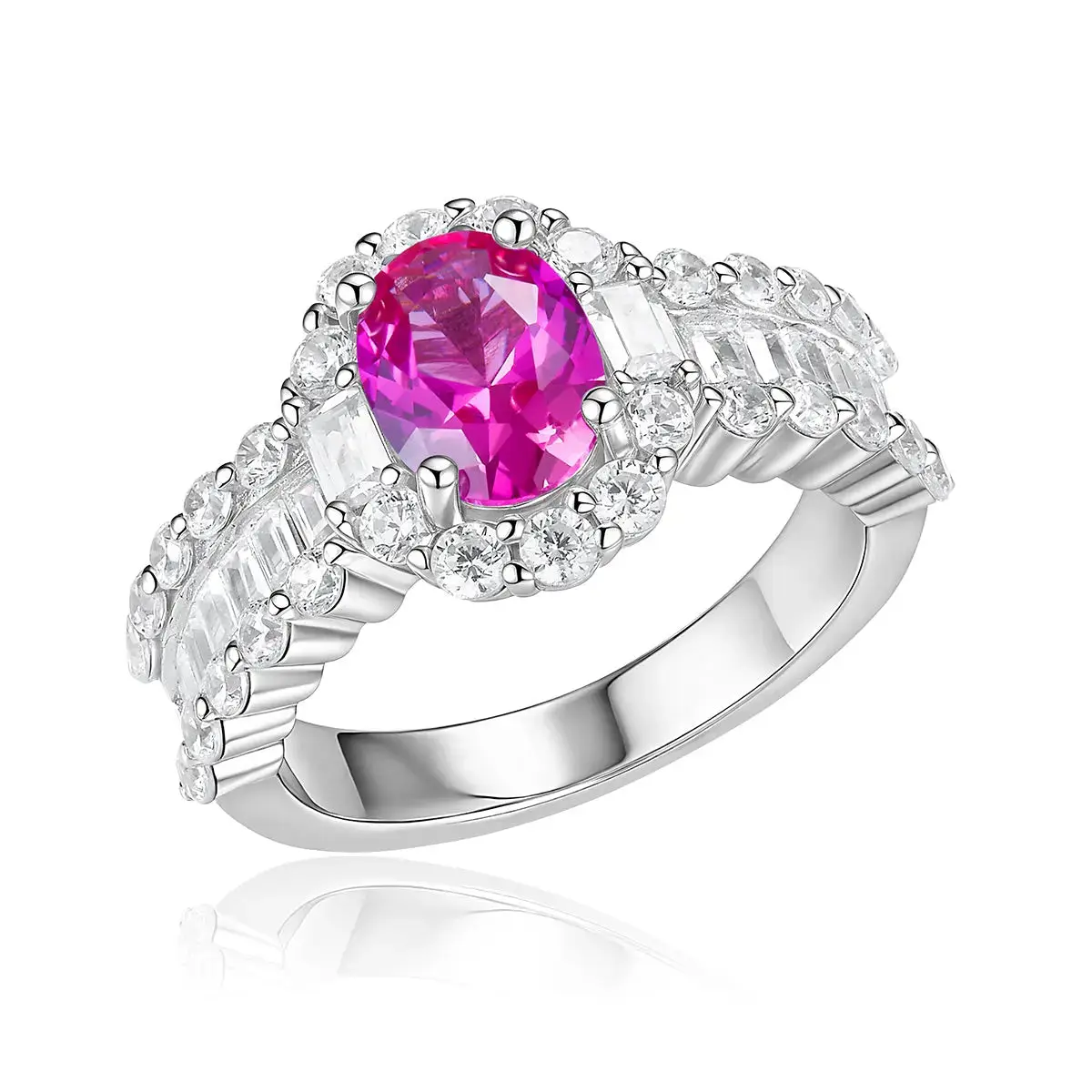 Edith Cocktail Ring in Pink Sapphire