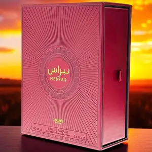 Perfume Lattafa Nebras Unisex Eau de Parfum Spray 3.4 Ounce Elegant Pink Packaging Classic Fragrance Regular Edition Gourmand Profile