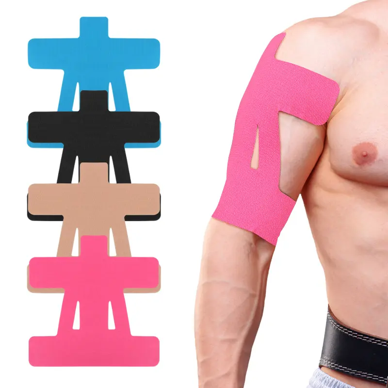 Elastic shoulder support patch for badminton and weightlifting - muscle patch for stabilizing and supporting the shoulder muscles, preventing friction, and used as an internal muscle patch. precut kinesiology tape Breathable Self-Adhesive Sports Tape