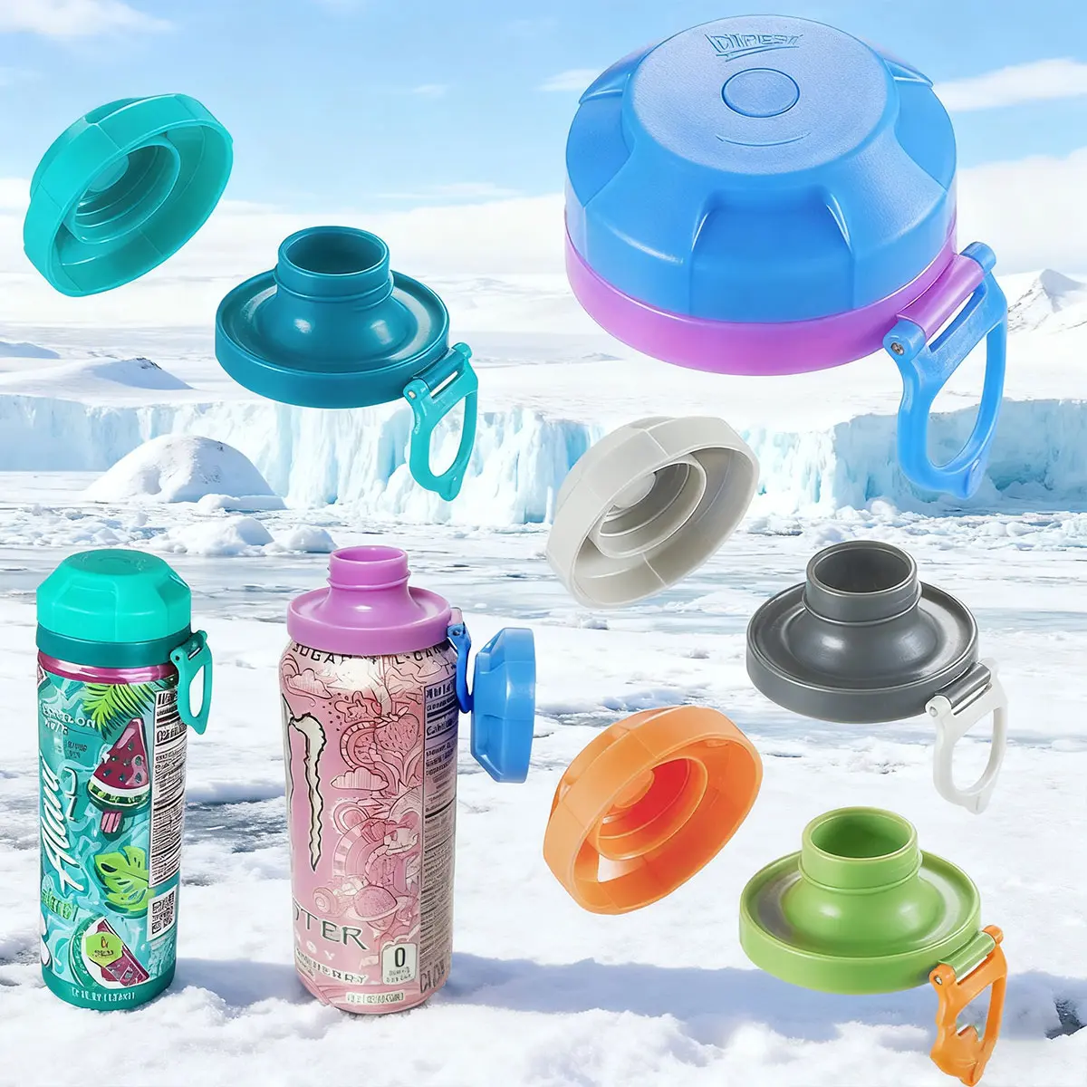 DIPESI 4-Pack Magnetic Soda Can Lids - New Upgraded Colorful Washable BPA-Free Reusable Drink Covers, Eco-Friendly, Cost-Effective, Fits Standard Cans, Reduces Dust & Bug Exposure, Ideal for Beach, BBQ, Picnics