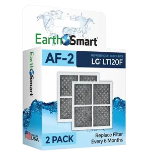 Earth Smart 4005613 AF-2 Refrigerator Air Filter for LG LT120F - Pack of 2