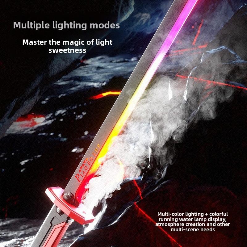 31.5" Drifter Spark Cyberpunk Neon Lightsaber Spark Blade Sound & Fog Effect 8-Color Stream Type-C Rechargeable for Rave Cosplay Display – Perfect Gift for Kids