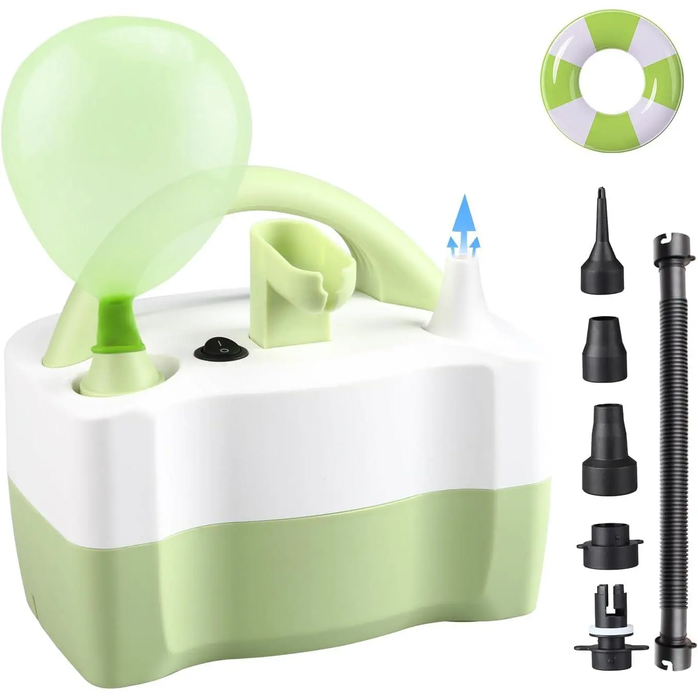Electric Balloon Pump, 4-in-1 Balloon Inflator with Auto Deflate Function, Portable Air Filler Machine for All Latex & Foil Balloons, Fast Inflation & Quick Deflation for Party Decoration