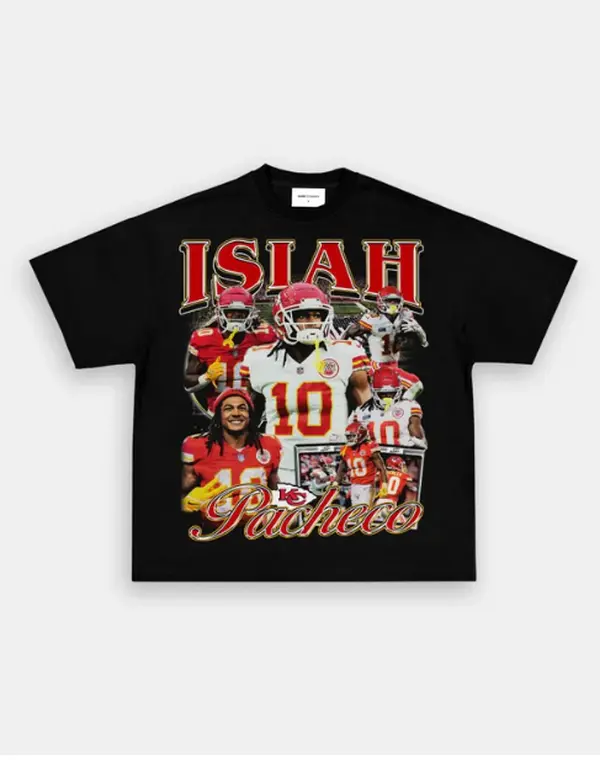 ISIAH PACHECO TEE, Retro Football Shirt ,Football Shirt Christmas Gift Unisex, Football 90s Vintage Fan Gift,football American Graphic Vintage, Gift For women And Man Unisex T-shirt