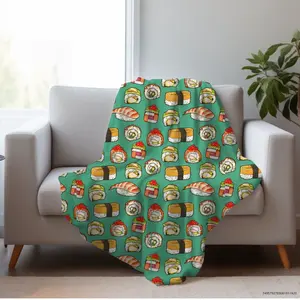 Sushi blanket, fun food throw, Available in Sherpa fleece