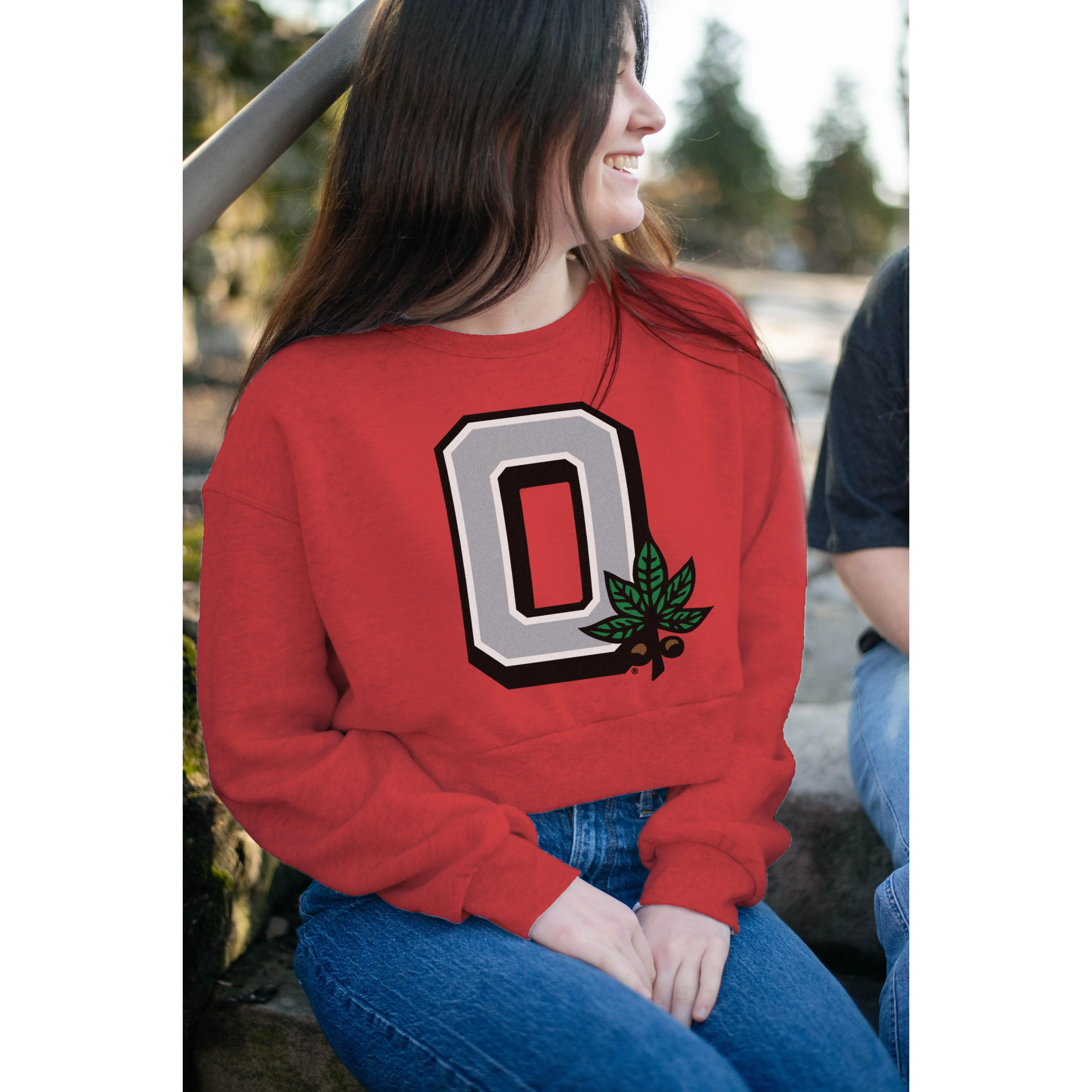 Heritage Block O Cropped Crew Sweatshirt